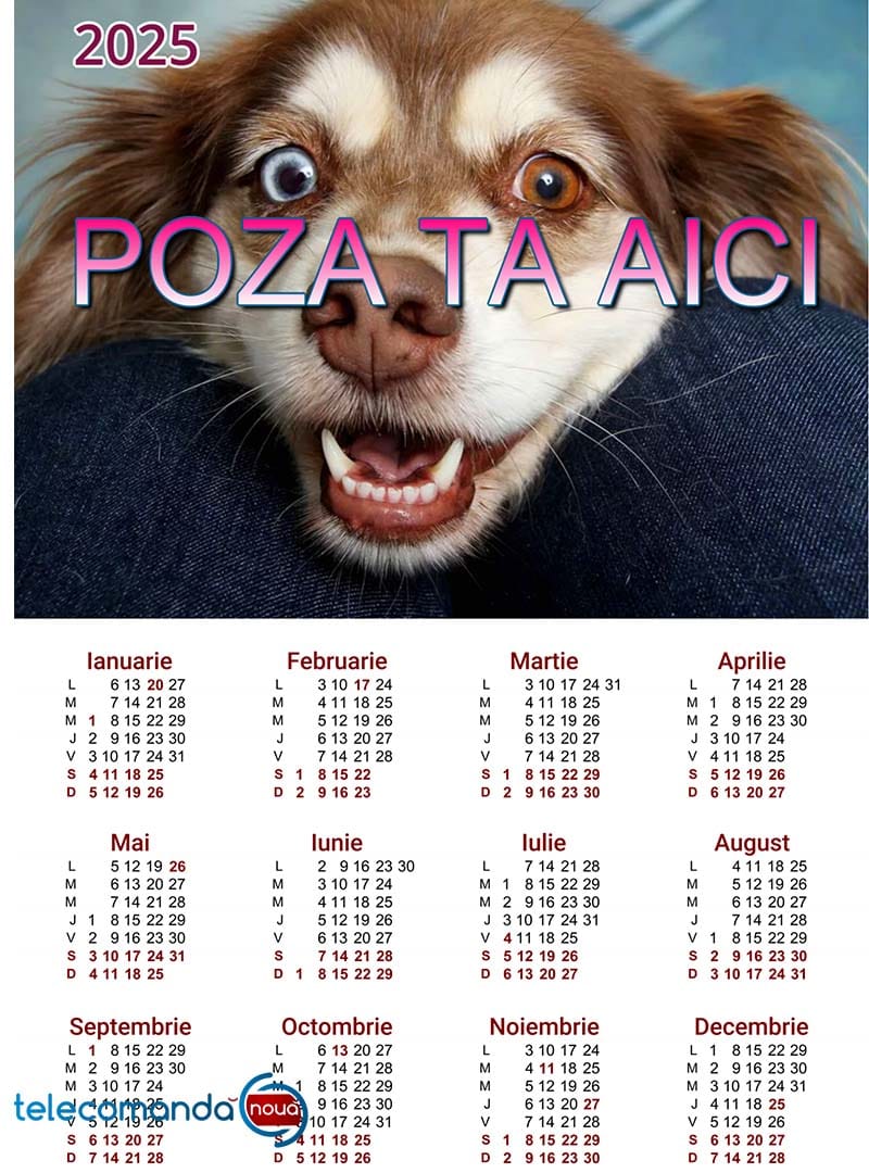 Calendar personalizat cu o poza