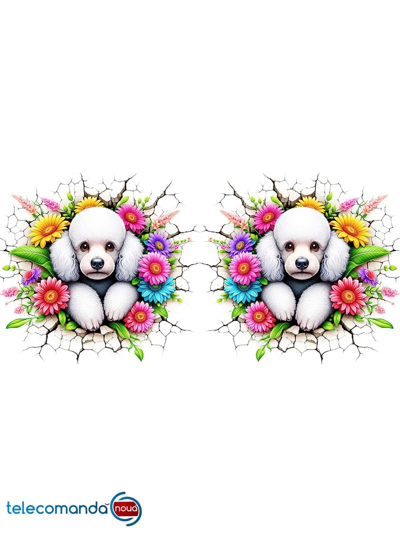 Cană albă personalizată Poodle - imagine 2