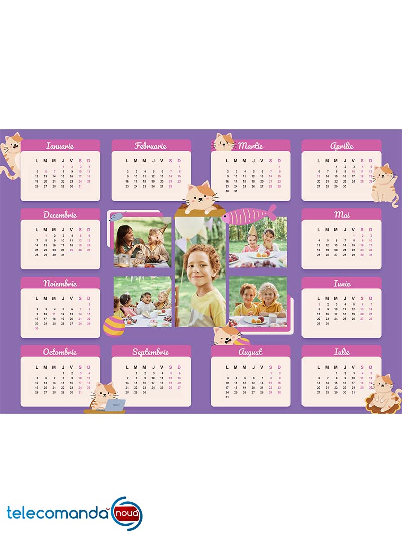 Calendar personalizat cu 5 poze